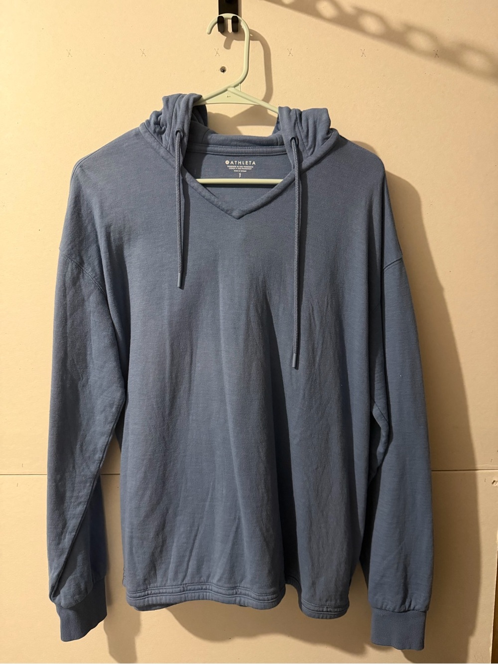 Athleta Dusty Blue Hooded Pullover Small